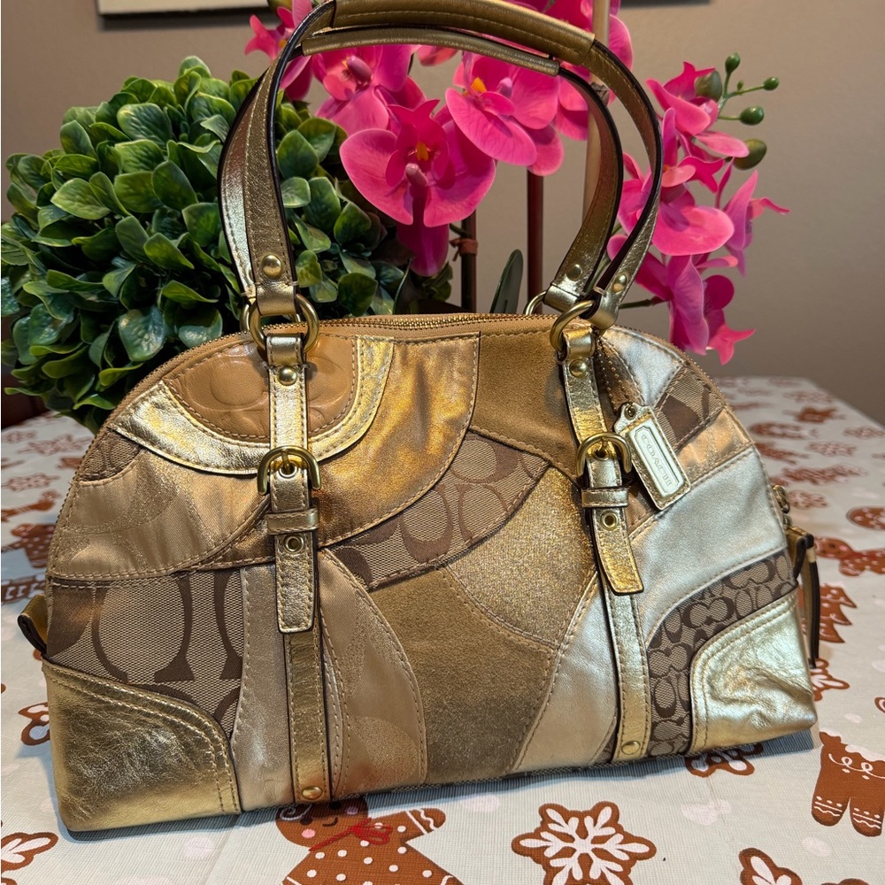 Coach HTF Mosaic Gallery Patchwork Dome Satchel